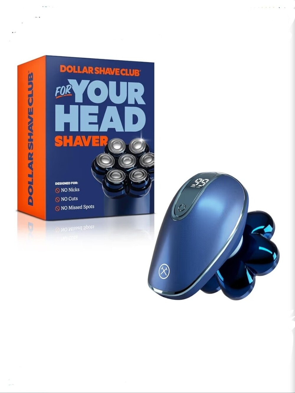 NIB For Your Head Shaver 7-Blade Dollar Shave Club Cordless Waterproof Electric